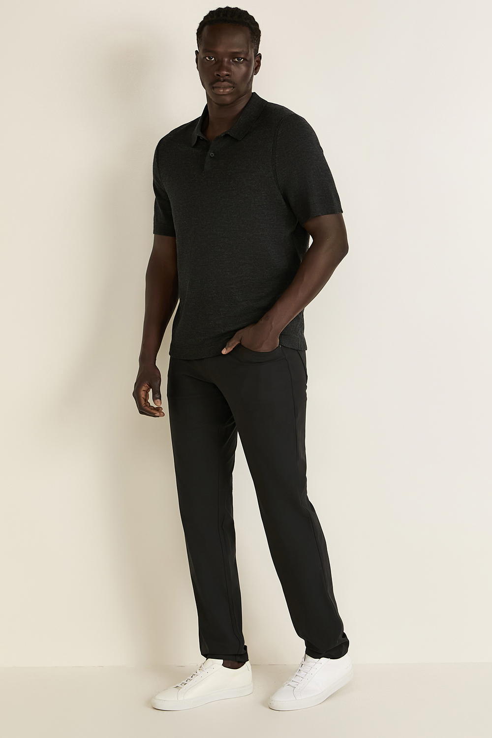 New Venture Short-Sleeve Knit Polo Shirt